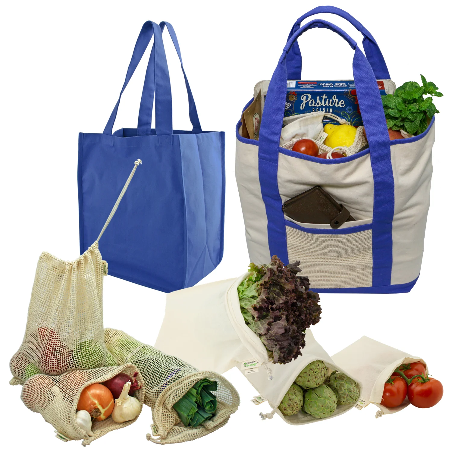 8 Bag Grocery Shopping Starter Set Simple Ecology